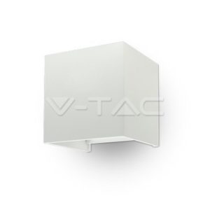 Επιτοίχιο φωτιστικό LED 6W κύβος λευκό μαύρο γκρι IP65 VTAC