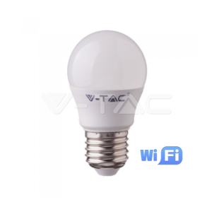 Wifi λάμπα LED E27 G45 4.5W RGB+λευκό VTAC