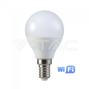 Wifi λάμπα LED E14 P45 4.5W RGB+λευκό VTAC